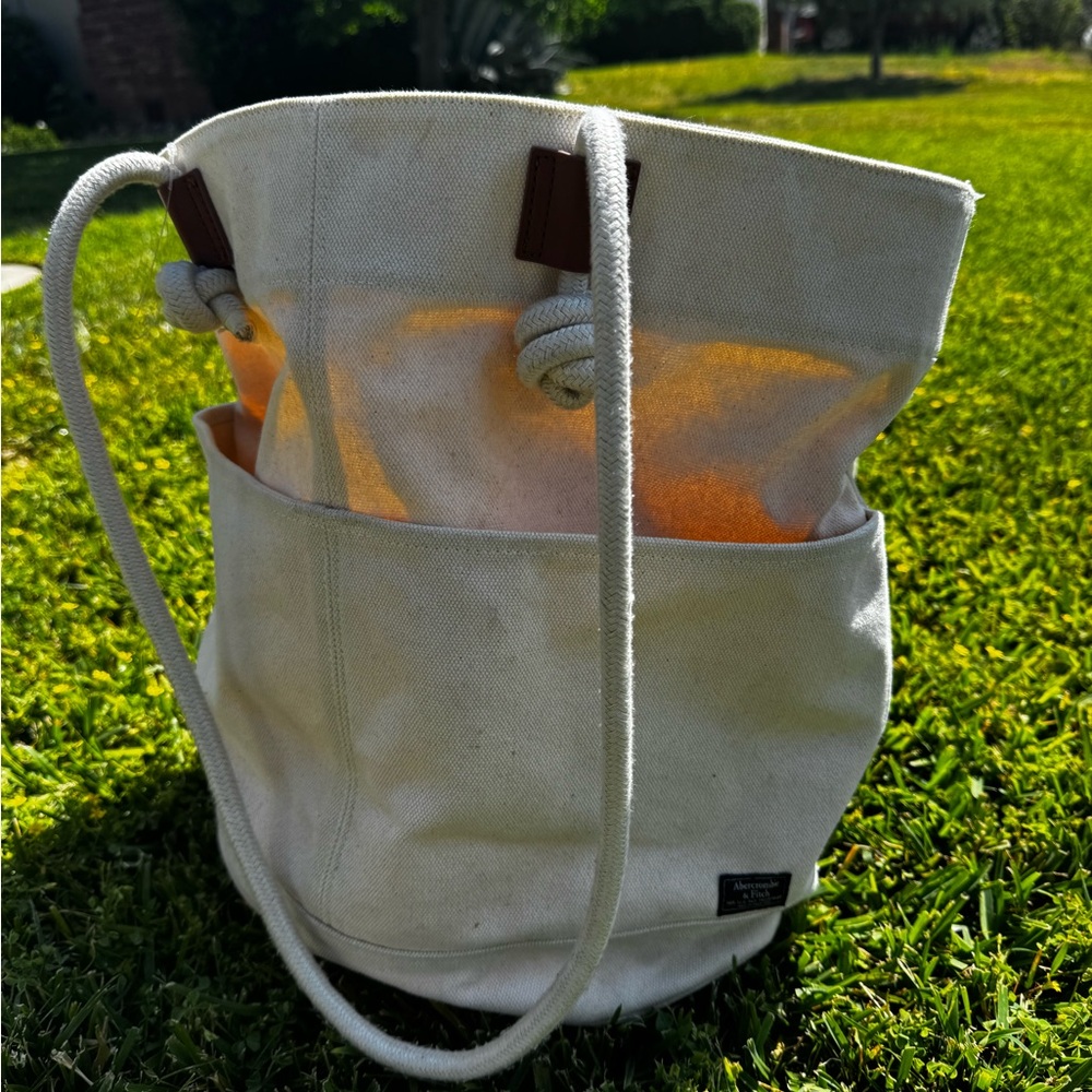 Abercombie & Fitch Canvas Tote Bag
